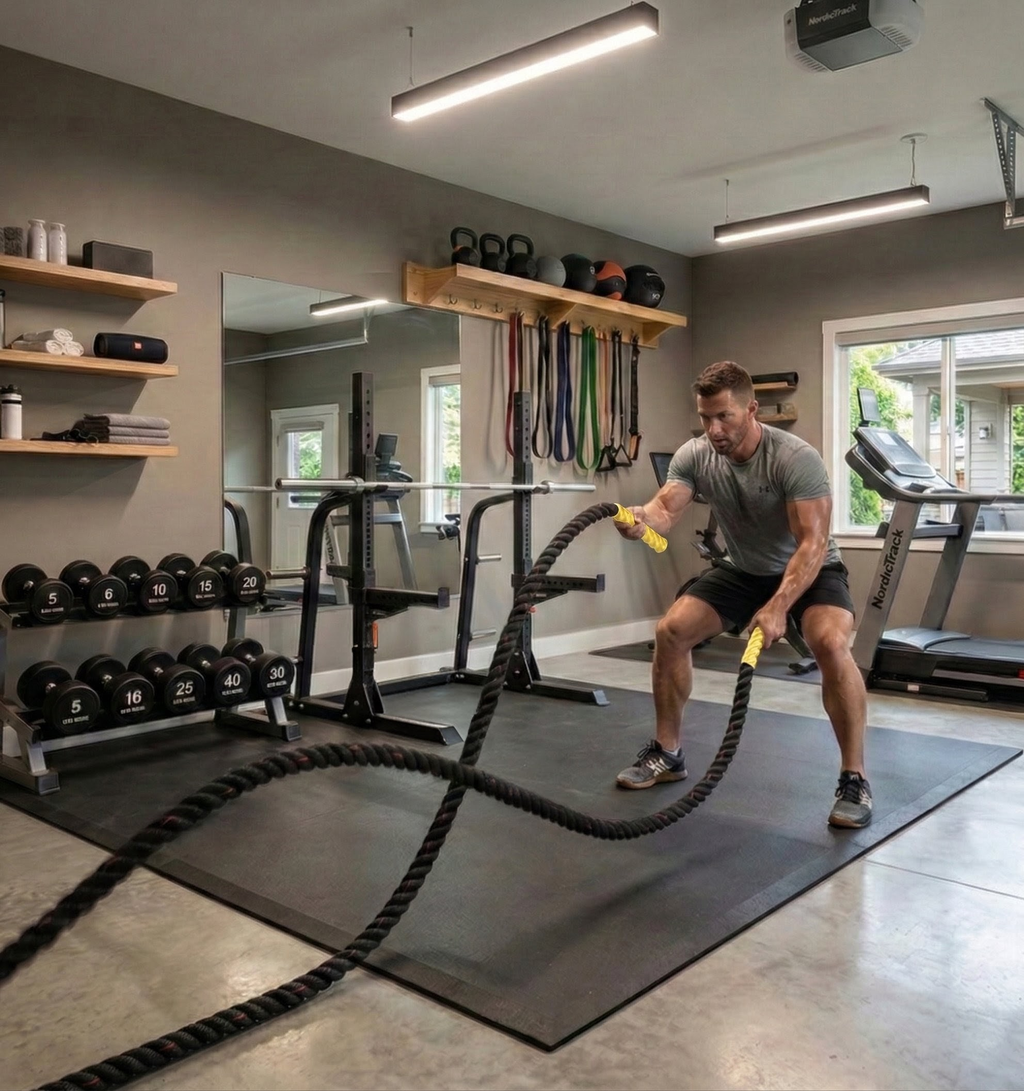 Peak Power Battle Rope, hochwertiges Schlagseil für Kraftausdauer & Muskelaufbau, Schwungseil für effektives Ganzkörpertraining