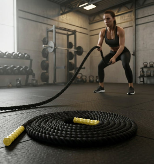 Peak Power Battle Rope, hochwertiges Schlagseil für Kraftausdauer & Muskelaufbau, Schwungseil für effektives Ganzkörpertraining