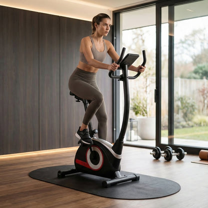 Peak Power Kompakter Fitness Hometrainer, Fitness Fahrrad mit Computer, mit Pulssensoren