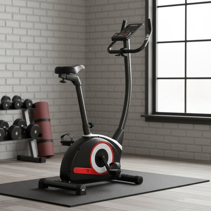 Peak Power Kompakter Fitness Hometrainer, Fitness Fahrrad mit Computer, mit Pulssensoren