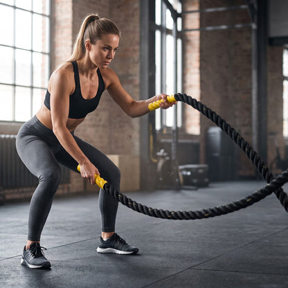 Peak Power Battle Rope, hochwertiges Schlagseil für Kraftausdauer & Muskelaufbau, Schwungseil für effektives Ganzkörpertraining