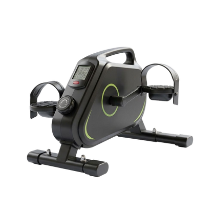 Peak Power Pedaltrainer für Zuhause 16 Stufen inkl. Antirutsch-Matte und Gurt I CE Zertifiziert, Extraleiser Arm- und Beintrainer im Sitzen I Deskbike, Schreibtisch Fahrrad, Grün