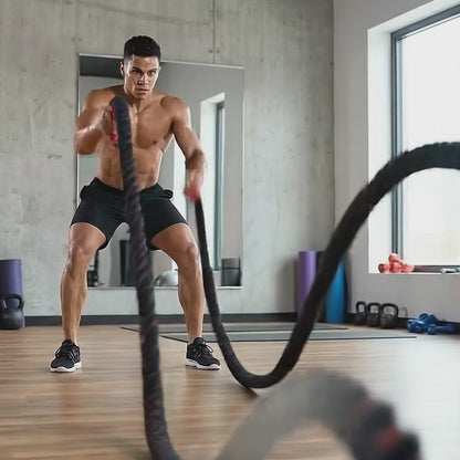 Peak Power Battle Rope, hochwertiges Schlagseil für Kraftausdauer & Muskelaufbau, Schwungseil für effektives Ganzkörpertraining