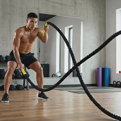 Peak Power Battle Rope, hochwertiges Schlagseil für Kraftausdauer & Muskelaufbau, Schwungseil für effektives Ganzkörpertraining
